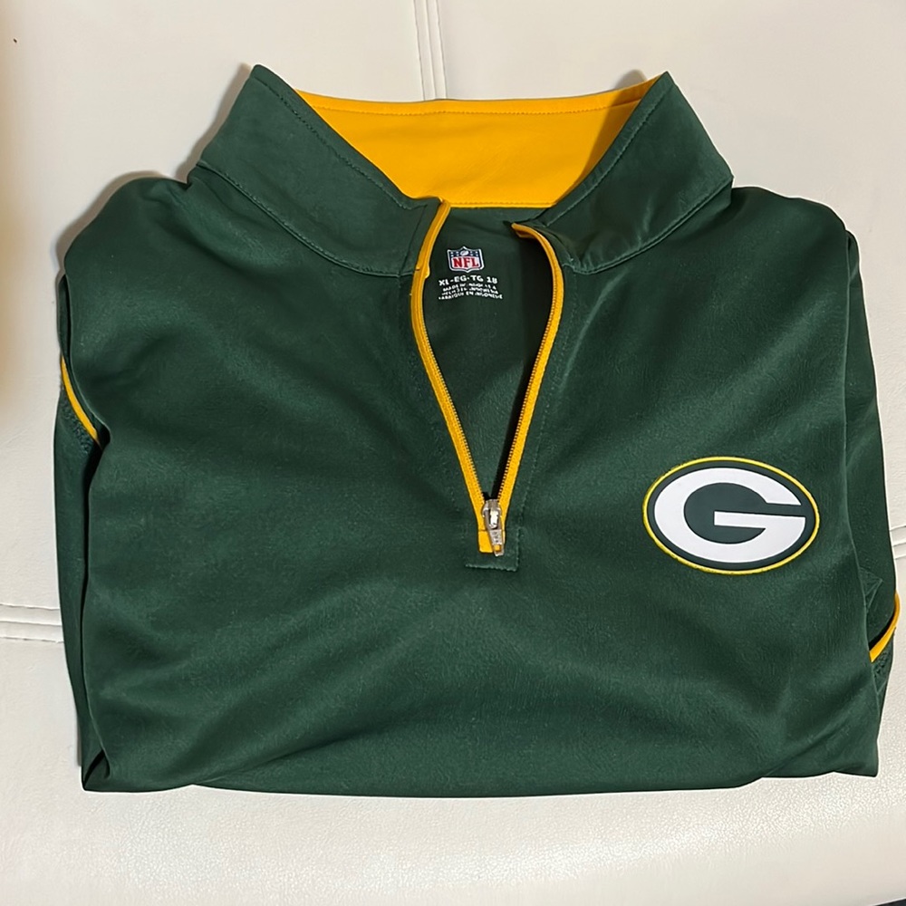 Green Bay Packers NFL Apparel Quarter Zip Size XL